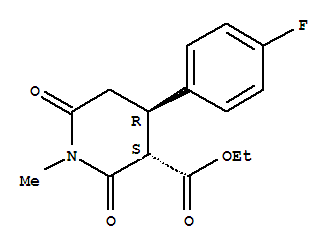 trans-3-Ethoxycarbonyl-4-(4-flurophenyl)-N-methyl piperdine-2,6-dione